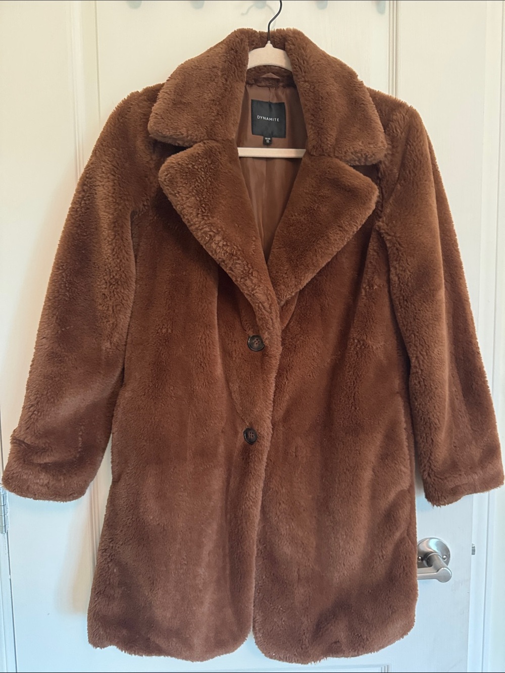 Dynamite Plush Brown Teddy Coat